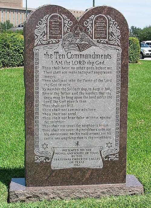 Ten Commandments monument
