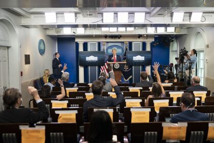 White House press briefing room in Washington, D.C.