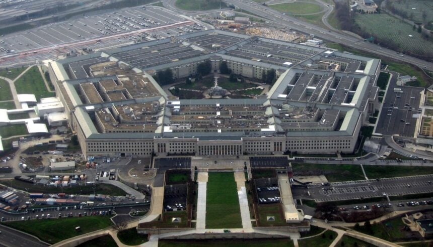 The Pentagon headquarters of the United States Department of Defense in Arlington Virginia