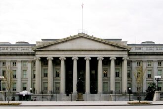 The United States Treasury Building in Washington, D.C.