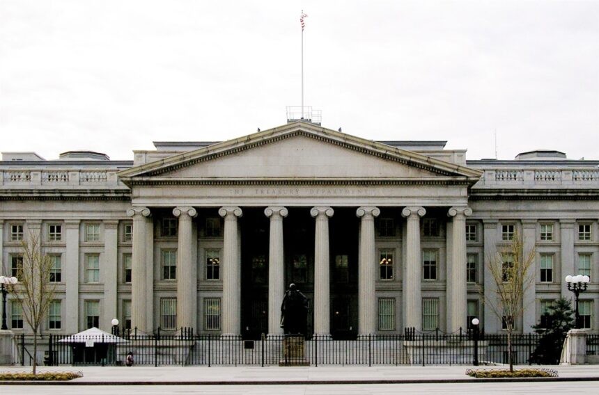 The United States Treasury Building in Washington, D.C.