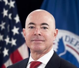 Official portrait of DHS Secretary Alejandro Mayorkas
