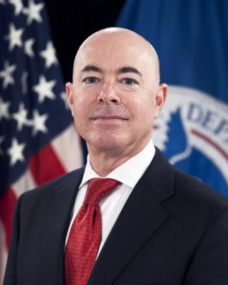 Official portrait of DHS Secretary Alejandro Mayorkas