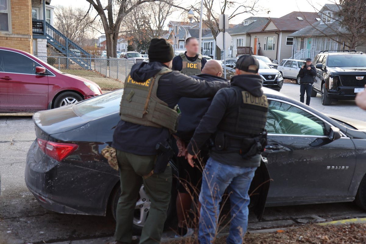 U.S. Immigration and Customs Enforcement (ICE) Enforcement and Removal Operations (ERO) officers conducting operations