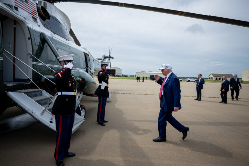 President Donald Trump delivers remarks