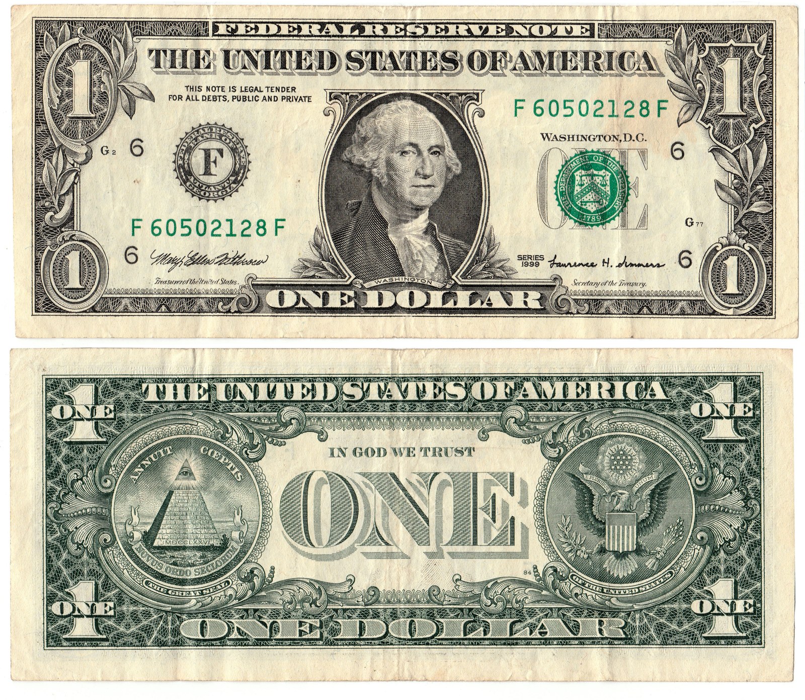 Fan of United States one-dollar paper bills illustrating currency purchasing power